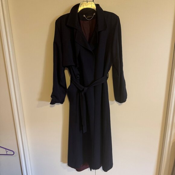 Sara Roberts Navy trench coat - Picture 1 of 5